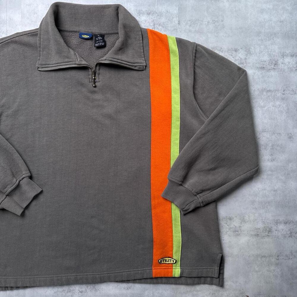 Y2K Utility 00s Quarter Zip Up Sweater - Picture 5 of 7